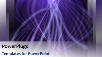 PowerPoint Template - Abstract video template of spinning purple curves glowing over a dark background.